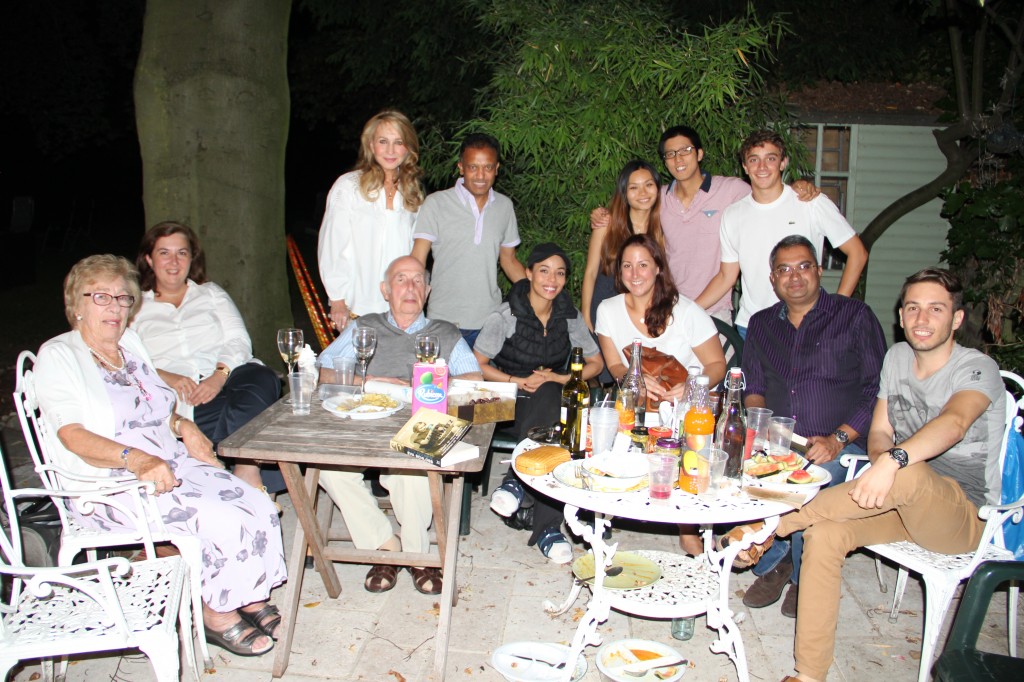 Eva Schloss at dinner party at Arvind's home